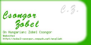 csongor zobel business card